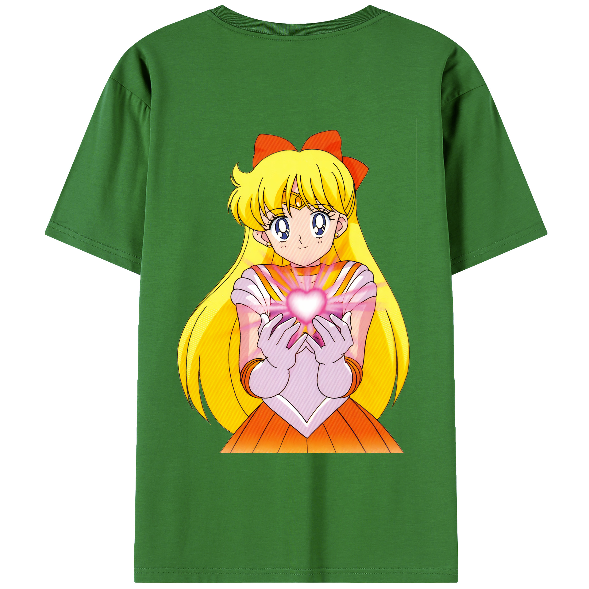 （画像用） 美少女戦士セーラームーン 愛野 美奈子 あいの みなこ Sailor Moon Aino Minako レディース半袖Tシャツ(バックプリント)